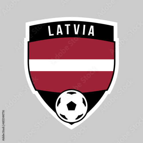 Shield Football Team Badge of Latvia