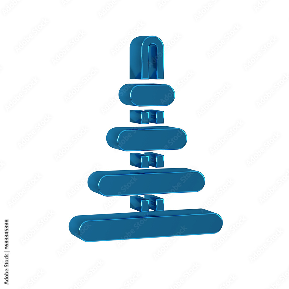 Blue Pyramid toy icon isolated on transparent background. Blue Pyramid toy icon isolated on transparent background.