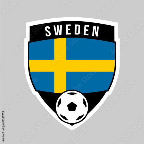 Shield Football Team Badge of Sweden