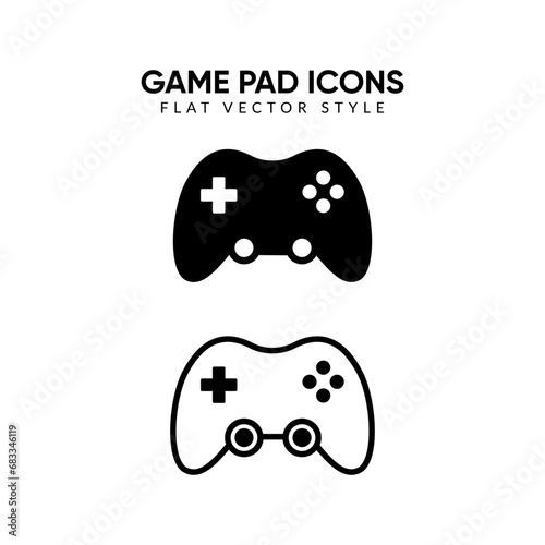 Gamepad icon in trendy style. Flat vector Icon of Joystick