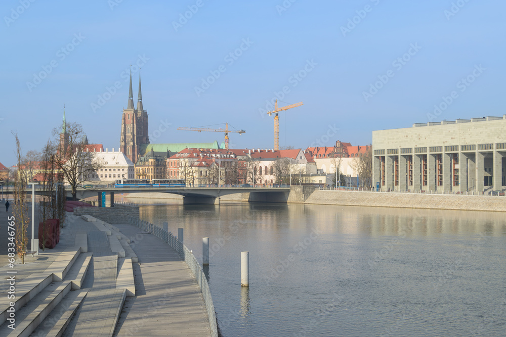 Cityscape of beautiful Wroclaw, Poland