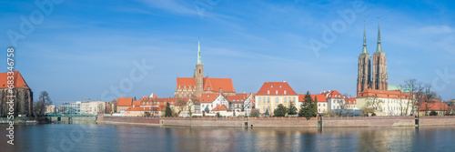 Obraz na płótnie Cityscape of beautiful Wroclaw, Poland w salonie