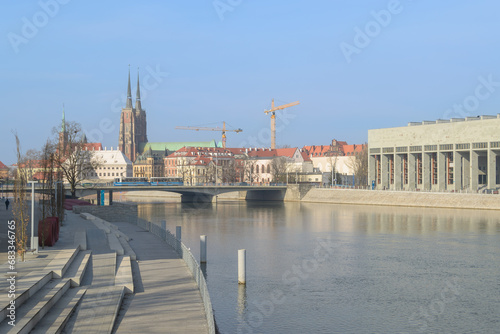 Obraz na płótnie Cityscape of beautiful Wroclaw, Poland w salonie