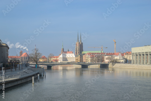 Obraz na płótnie Cityscape of beautiful Wroclaw, Poland w salonie