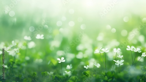 Clover Leaf with Bokeh Effect