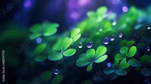 Clover Leaf with Bokeh Effect