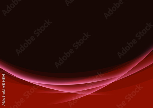 赤のダークな抽象ウェーブ背景