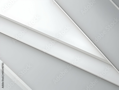 Abstract white and grey background, stripes background with geometric shape, white dotted background, white background