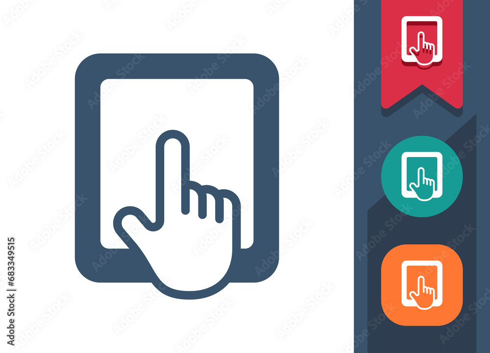 Tablet Icon. Hand, Finger, Touch, Touchscreen Tablet Icon. Hand, Finger, Touch, Touchscreen