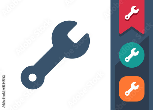 Tool Icon. Construction, Repairs, Wrench, Spanner