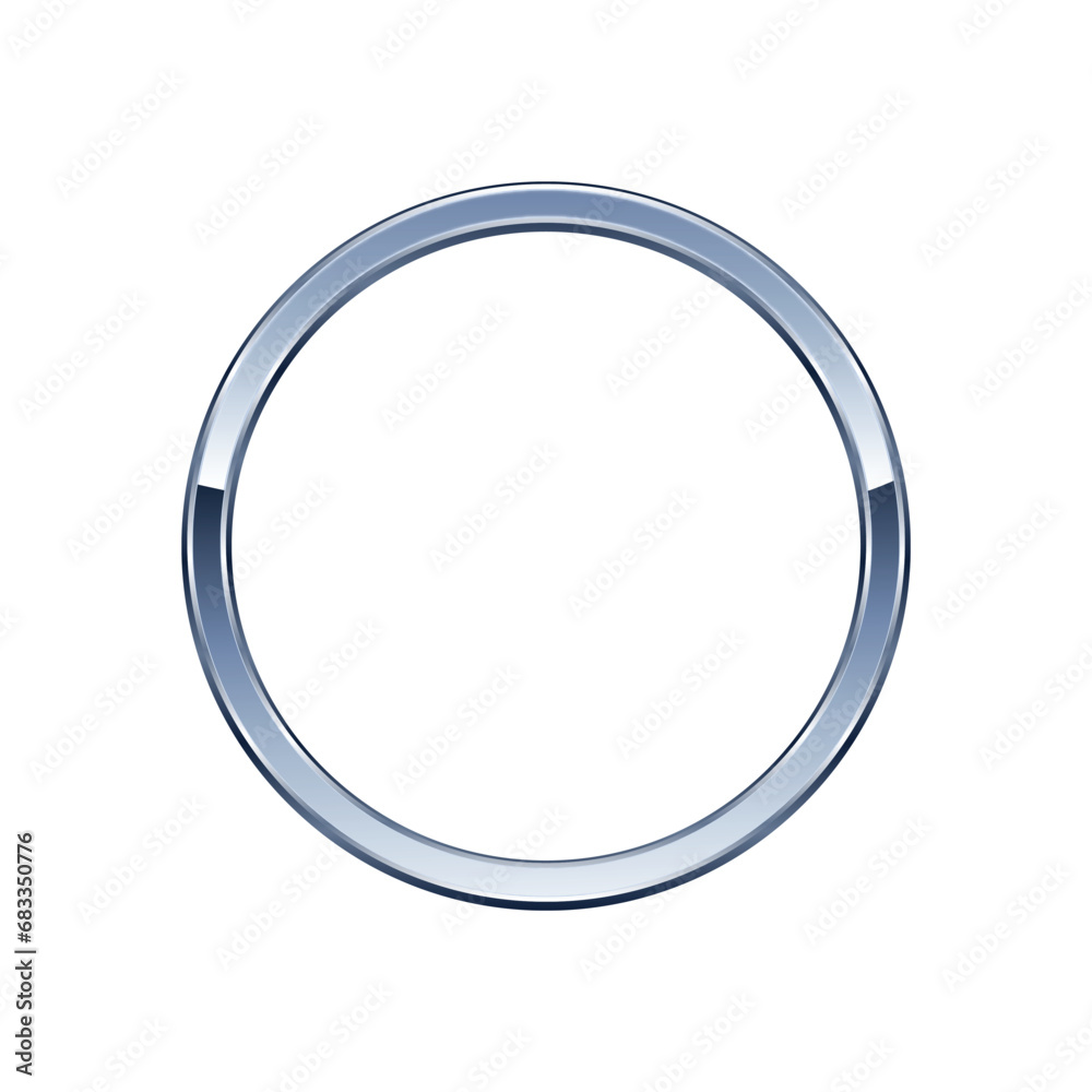elegant silver chrome metal ring element elegant silver chrome metal ring element