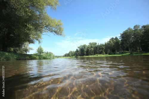 Pilica River in summer. Rzeka Pilica. © Mateusz