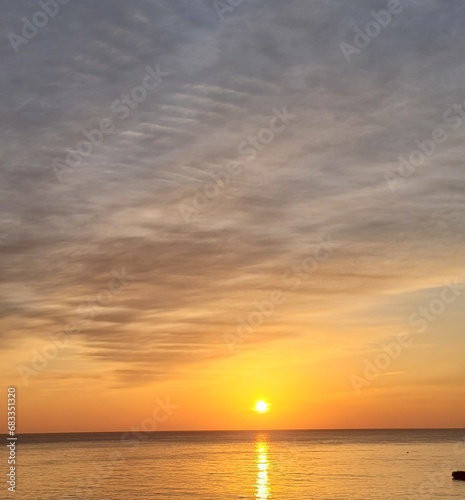 sunset over the sea