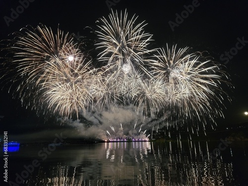 fireworks over the river