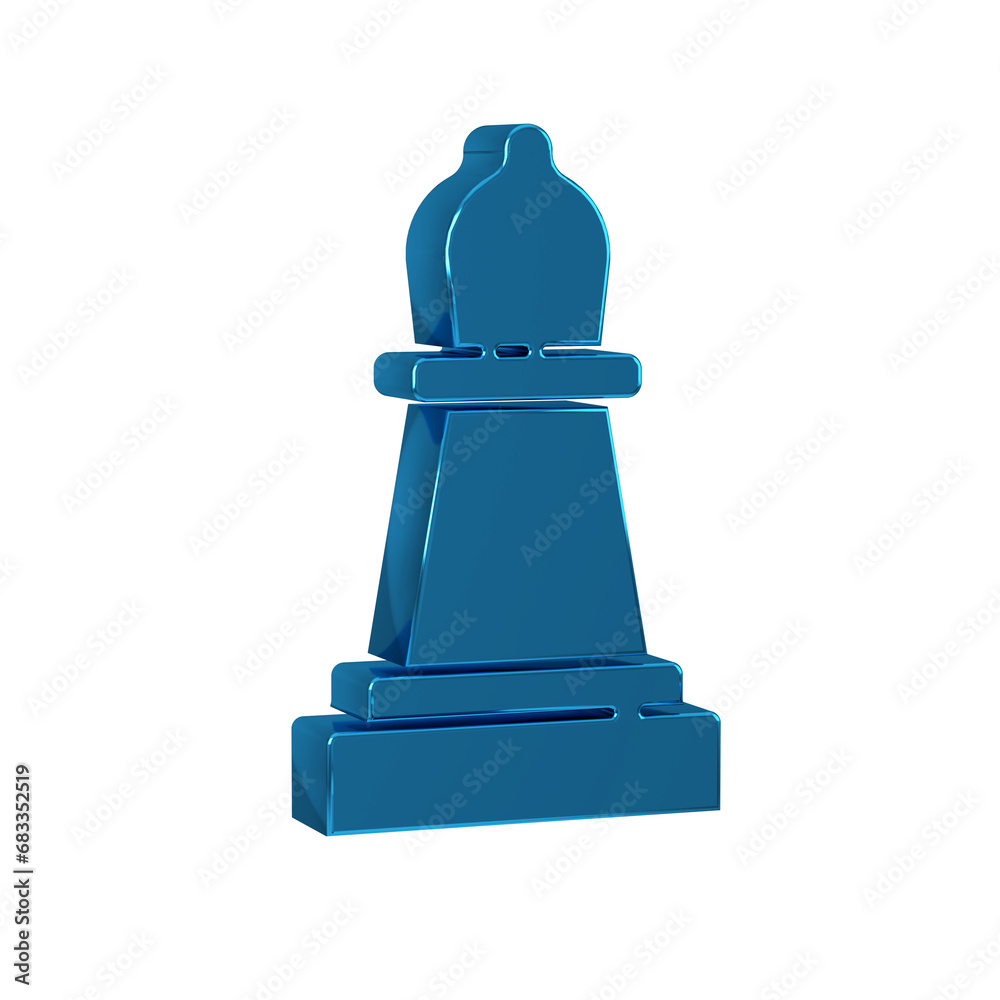 Blue Chess icon isolated on transparent background. Business strategy. Game, management, finance. Blue Chess icon isolated on transparent background. Business strategy. Game, management, finance.