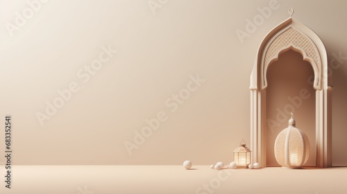 Luxurious islamic Background With Lanterns and Gold Colors an elegant. Usually for additional background decoration photo