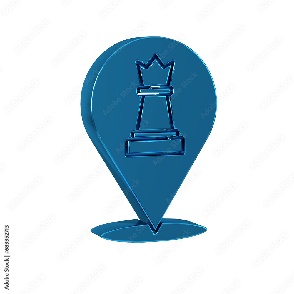 Blue Chess icon isolated on transparent background. Business strategy. Game, management, finance. Blue Chess icon isolated on transparent background. Business strategy. Game, management, finance.