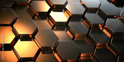 Abstract Futuristic Luxurious Hexagon