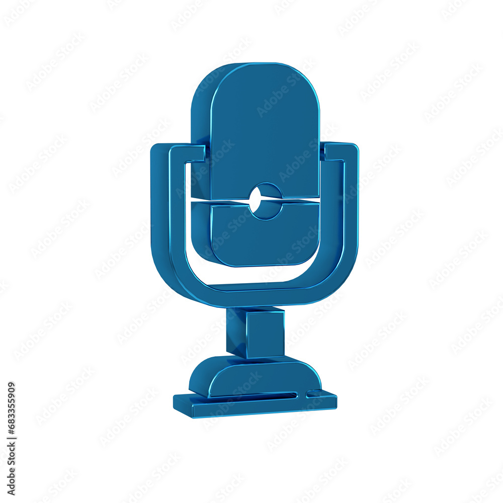 Blue Microphone icon isolated on transparent background. On air radio mic microphone. Speaker sign. Blue Microphone icon isolated on transparent background. On air radio mic microphone. Speaker sign.