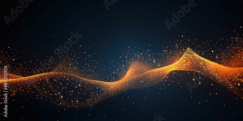 Network technology background futuristic colored wave background