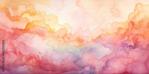 Rainbow ombre abstract colorful watercolor for background © Classy designs