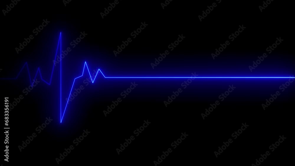 Background heartbeat line neon light heart rate display screen medical