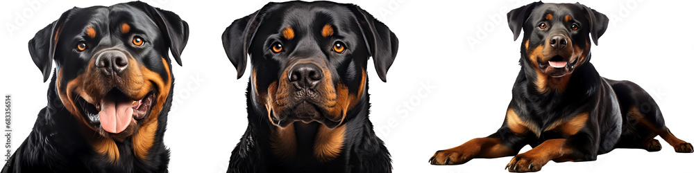rottweiler dog portrait isolated transparent background rottweiler dog portrait isolated transparent background