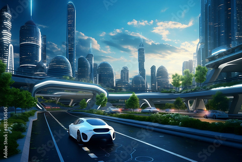 Eco-Metropolis: Navigating Tomorrow with Electric Grace