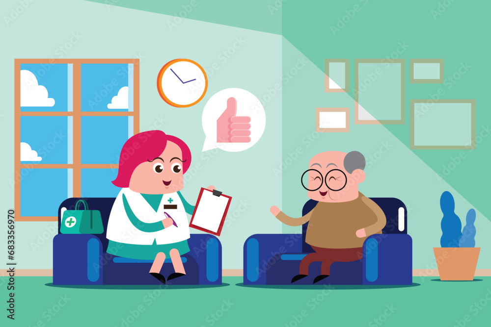 emotion cute vector, illustration flat cartoon character set of doctor working. emotion cute vector, illustration flat cartoon character set of doctor working.