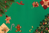 Christmas and New Year background Christmas gift boxes party holiday.