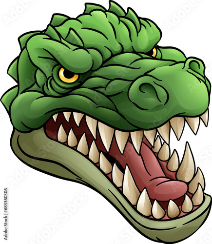 A crocodile or alligator ca...