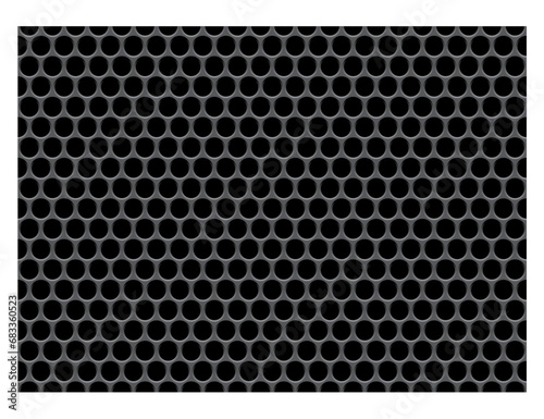 seamless perforated metal plate, vector illustration
