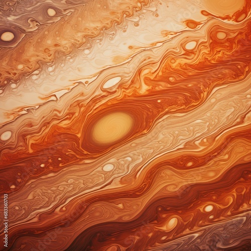 abstract background with color patterns, similar to a top view of the cloudy surface of the giant planet Jupiter