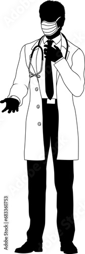 Silhouette doctor man medic...