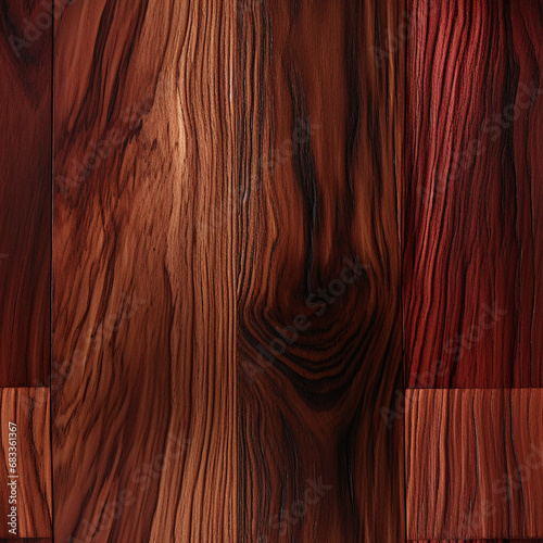 seamless wooden texture of mahogany wooden boards with detailed grain surface material for patterns