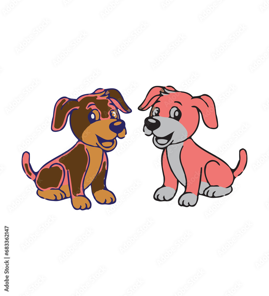 Fototapeta premium Two dogs design
