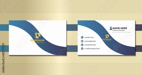Modern presentation business card with company logo.Vector illustration design.