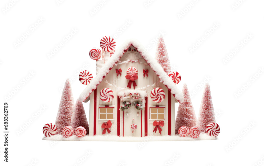 Candy Cane Lane Box On Transparent background. Stock Illustration