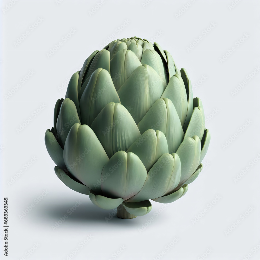Fototapeta premium Artichoke&nbsp; Fresh Vegetable Isolated on White Background