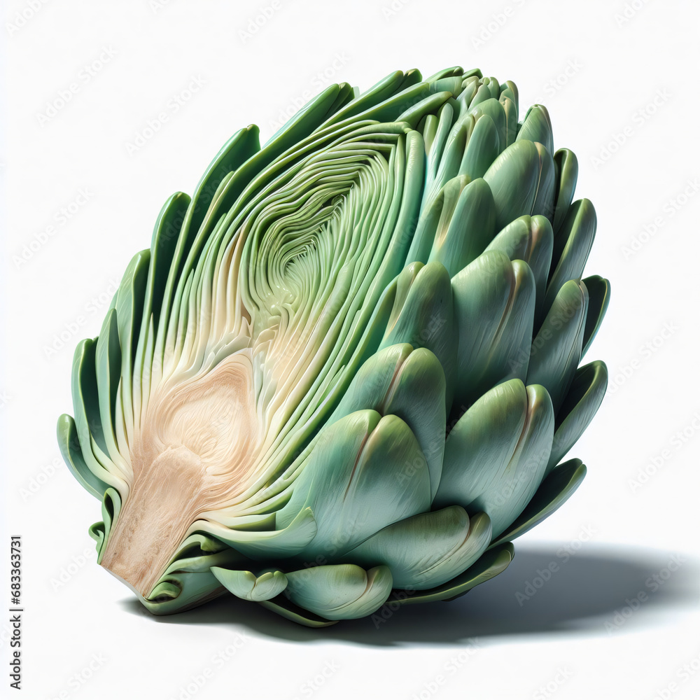 Obraz premium Artichoke&nbsp; Fresh Vegetable Isolated on White Background