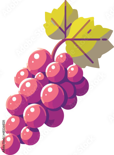 bunch of grapes with leaves
