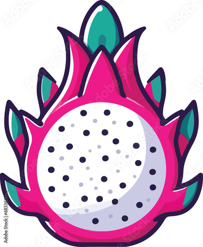 illustration of a dragon fruit vector