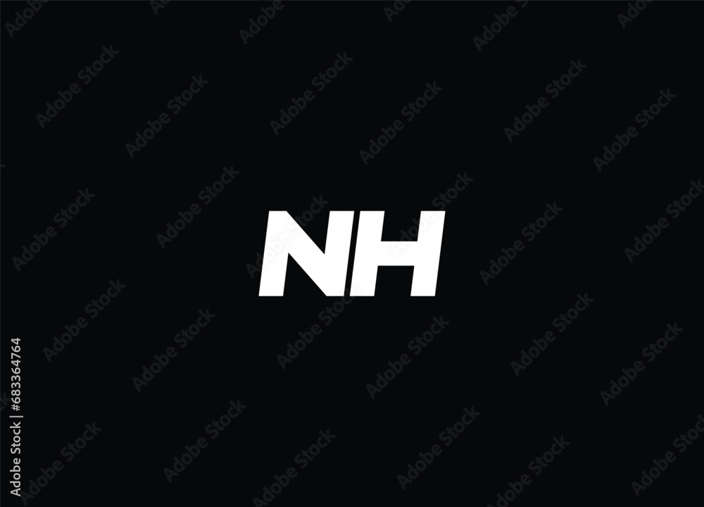 NH creative logo design and monogram logo NH creative logo design and monogram logo
