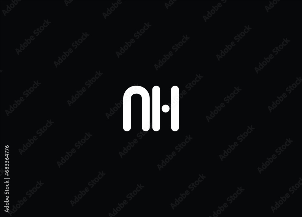 NH creative logo design and monogram logo NH creative logo design and monogram logo