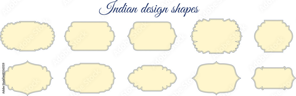indian design shape elements vector