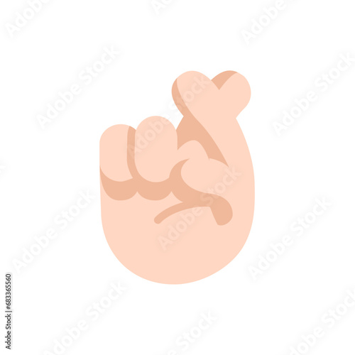 Crossed Fingers: Light Skin Tone