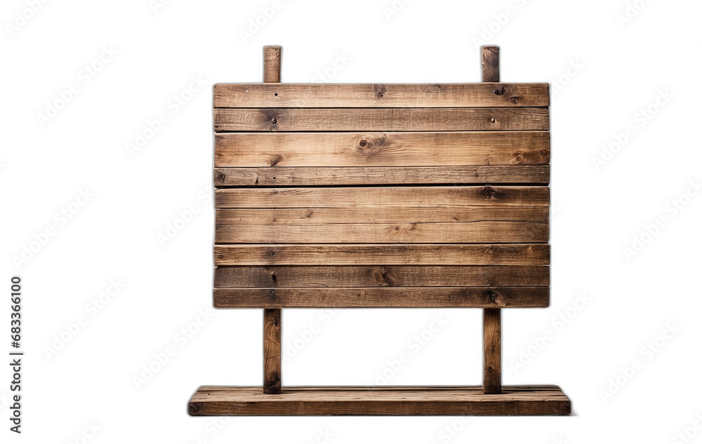 A rustic wooden plank isolated in a transparent background, used for text, png - AI Generative A rustic wooden plank isolated in a transparent background, used for text, png - AI Generative