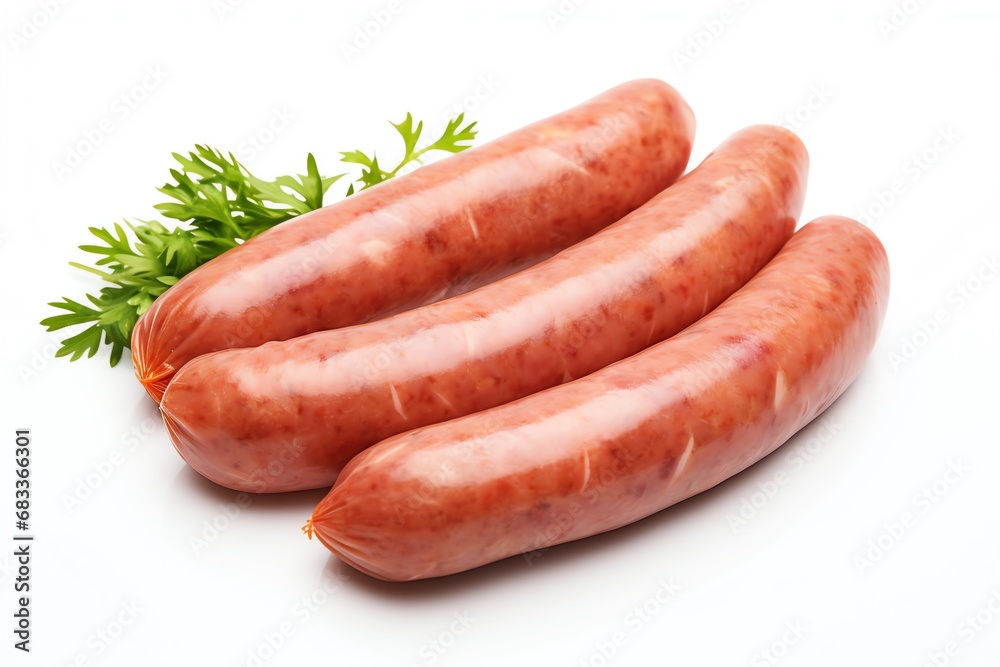 a group of sausages with parsley a group of sausages with parsley