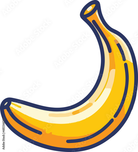 banana isolated on white vector