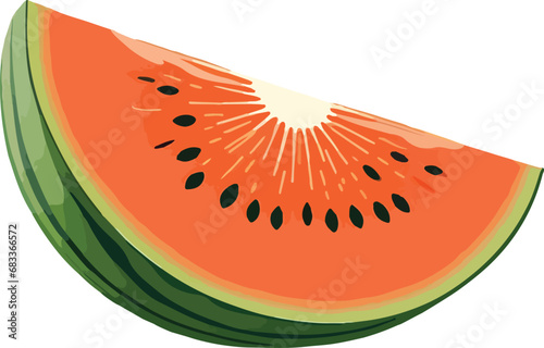 slice of watermelon vector
